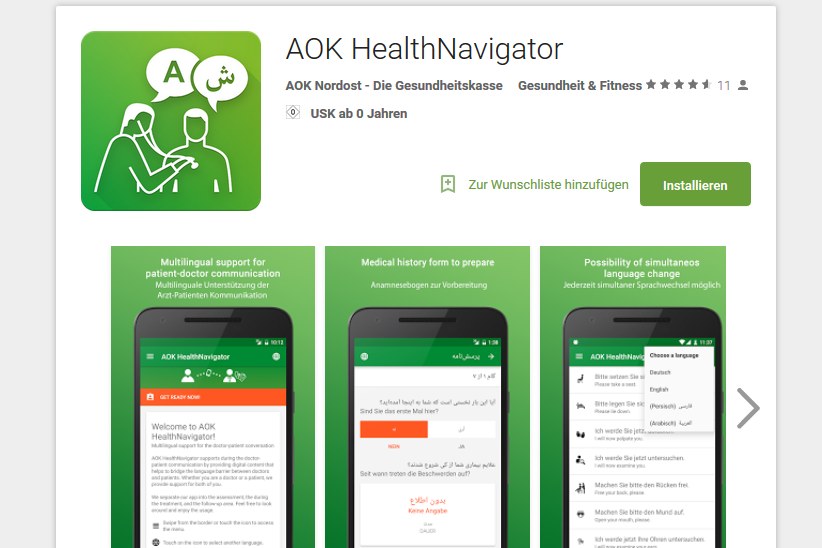 AOK Nordost bietet mehrsprachige Kommunikationshilfe für Ärzte - Health&Care Management
